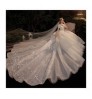 vestidos de novia bridal dress wedding dress bridal gown lace tail luxury beads wedding dress