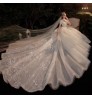 vestidos de novia bridal dress wedding dress bridal gown lace tail luxury beads wedding dress