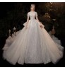 vestidos de novia bridal dress wedding dress bridal gown lace tail luxury beads wedding dress