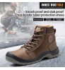 Cowhide breathable wear-resistant labor protection shoes men safety shoes waterproof boots for men work