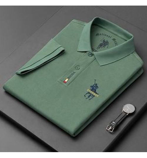 100% Cotton Men's Blank Golf Polo T Shirts Embroidered Logo Plain Short Sleeve Casual Polo Shirts