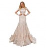 Magicmk Ball Gown Long Sleeve Shoulder Lace Dress White Wedding Dresses Bridal Gowns Wedding Dress