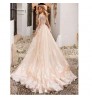 Magicmk Ball Gown Long Sleeve Shoulder Lace Dress White Wedding Dresses Bridal Gowns Wedding Dress