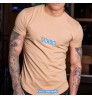 OEM Wholesale 95% Cotton 5% Elastane Men's Slim Fit Tee shirt Longer drop Curved Hem Round Neck Muscle Fitness Mens Gym T-shirts