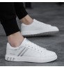 2022 Latest Sport Breathable, Leather Men's White Flat Sneakers Casual man's sport shoes factory price casual Shoes /