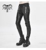 Pants PT132 Devil Fashion Black Cyber Punk Robot Armor Gloss Printing Stretchy Men Trousers Skinny Latex Pants