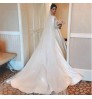 Vestido de noiva Elegant Casual Dresses White A-Line Stain Long Sleeve Princesses Bridal Gowns Wedding Dresses