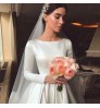 Vestido de noiva Elegant Casual Dresses White A-Line Stain Long Sleeve Princesses Bridal Gowns Wedding Dresses