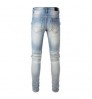 Rts For 606 Skinny Slim Fit Wrinkled Fashion Men's Biker Jeans