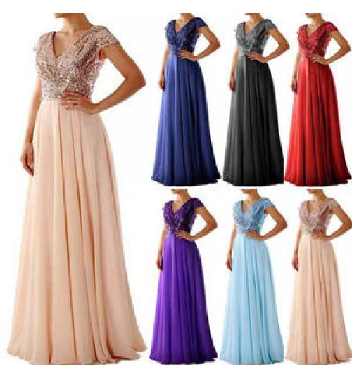 Vestidos De Ninas New Arrival Lady Sexy Elegant Sequin Party Gowns Maxi Wedding Bridesmaid Evening Dress For Women