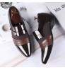 A024 New Shoes 2021 Men Fashion Slip On Oxfords Business Dress Shoes Classic Formal Leather Men's Suits Shoes