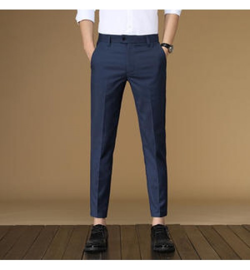 Bulk Formal Dress Pants for Men Simple Plain Slim Fit Trousers Men's Work Wedding Banquet Business Office Pants