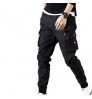 Wholesale autumn men's pants hip-hop harem jogging pants 2021 new men's trousers men's solid color multi-pocket overalls tights