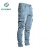 Enerup OEM/ODM Fashion Hombre Mujer Multi Pocket Casual Pencil Cotton Straight-leg Men's Trousers Pants Jeans