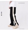 2022 Spring and Summer Simple and Comfortable Side Stitching Split Casual Men's Pants for Teenagers Wide Leg Straight Pants