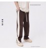 2022 Spring and Summer Simple and Comfortable Side Stitching Split Casual Men's Pants for Teenagers Wide Leg Straight Pants