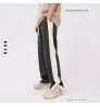 2022 Spring and Summer Simple and Comfortable Side Stitching Split Casual Men's Pants for Teenagers Wide Leg Straight Pants