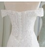 2021 Short Sleeve Wedding Gown Bride Vestido De Noiva White Lace sequin Mermaid Wedding Dress