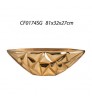 Resin High Quality Fiber Glass Planter Home Decor Luxury Flower Golden Geometric Vase