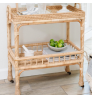 Trendy Rattan Coffee Table Boho Decor Luxury Design Shelf Living Room Furniture for Storage Indoor Rattan furniture