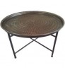 Rice Hammered Moroccan Coffee Table Home Decoration Metal Furniture Home Furniture Foldable Moroccan Table