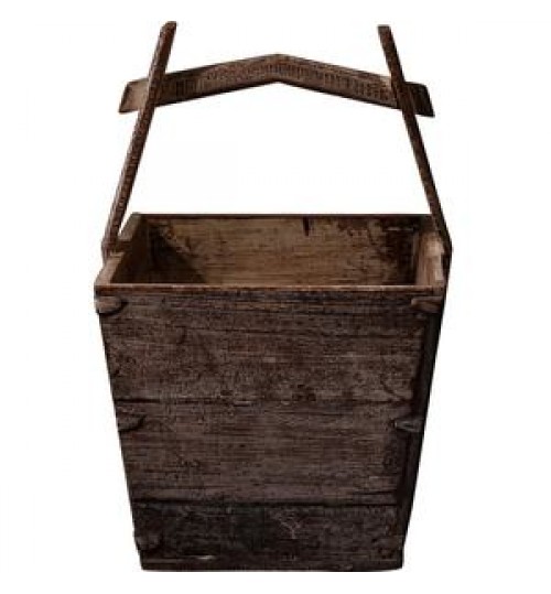 Chinese furniture factory reclaimed rustic elm reproduction wood furniture bucket decorative recycled wooden bucket