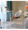 Luxury Clear Acrylic Curved Table U-shape Acrylic Furniture For Home Decoration