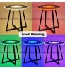 Amazon Shopify Ebay Dropshipping Side Table Coffee Sofa Furniture Decorative Round Corner Speaker Table with RGB led night light