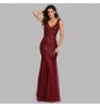 XUYA Women lace mermaid wedding dress prom dresses party maxi sequin evening dress