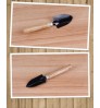 3 Piece Set Mini Garden Tool Spatula Rake Seedling Machine for Outdoor Potted Flowers Iron Wood Black