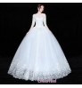 Cheerfeel WD-223 Floral Lace A line ball gown girl wedding dress party prom bridal Short Sleeve Bridesmaid Maxi wedding dresses