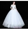 Cheerfeel WD-223 Floral Lace A line ball gown girl wedding dress party prom bridal Short Sleeve Bridesmaid Maxi wedding dresses