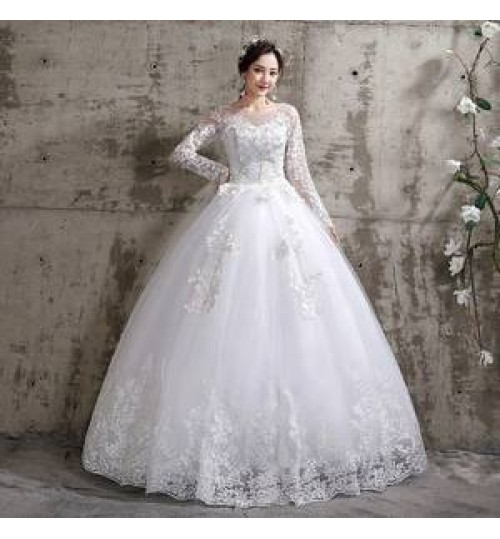 Summer China White Bridal Gowns 2021 Lace Wedding Dress For Women Bridal Classic Wedding Dresses