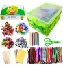 Educational Amazon DIY kids Crafts with Pipe Cleaners DIY Kids Arts Crafts Supplies Kit for Kids Colorful Beads and Pompoms Toy