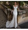 S376A The starry sky bride's off shoulder trailing tail main mermaid wedding dress