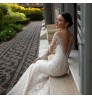 S376A The starry sky bride's off shoulder trailing tail main mermaid wedding dress