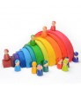 12pcs Wooden Rainbow Blocks Stacking Toy Large Rainbow Building Blocks Wooden Toys for kids Montessori Educational Toys