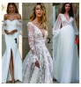 Free Shipping Long Sleeve Princess Style Floor Length Wedding Dress Taobao Simple 2019 Satin Wedding Dress with 3d Flowers