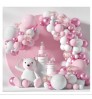 wholesale 107pcs Pink white gold metallic Latex Balloon Garland Party Decoration Ballon Balloon Arch Kit Set