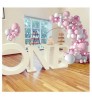 wholesale 107pcs Pink white gold metallic Latex Balloon Garland Party Decoration Ballon Balloon Arch Kit Set