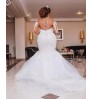 2022 Fall New Lace Mermaid Wedding Dress Bridal Gown Bride Dresses White Wedding Dress Long Sleeve