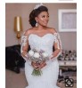 2022 Fall New Lace Mermaid Wedding Dress Bridal Gown Bride Dresses White Wedding Dress Long Sleeve