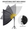 Photo Studio Softbox Kit Photographic Lighting Kit Camera & Photo Accessories 2 Light Stand 2 Softbox for Camera Photo