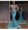 Women Evening Dresses For Party Summer Woman Princess Maxi Evening Gowns Blue Fishtail Dresses