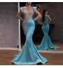 Women Evening Dresses For Party Summer Woman Princess Maxi Evening Gowns Blue Fishtail Dresses