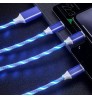 Wik 3in1 luminous charger led magnet usb Commonly Used Accessories & Parts 3 in 1 magnetic charging cable