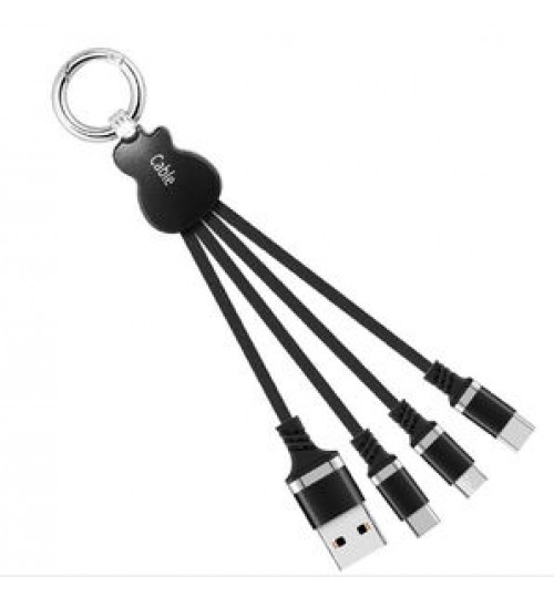 commonly used accessories & parts 4 in 1 Customized Logo USB Cable Multi USB Charging Cable