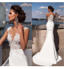 Hao Baby 2022 Summer New Explosion Models Clothes Lace See-through Women Marrage Wedding Dress