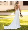 2022 Luxury Mermaid Wedding Dress Trumpet Wedding Dresses V Neck Court Train Lace Spaghetti Strap Bridal Dresses For Women