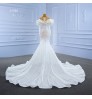 Jancember Rsm67280 Custom Luxury Mermaid Wedding Wedding Long Sleeve Bead Sequenant High -Quality Women Women